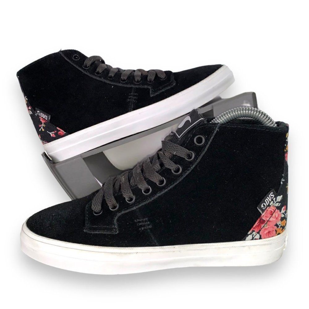DVS Tripp High Top Skate Sneakers Black Suede‎ DVF0000263 Women's 5.5